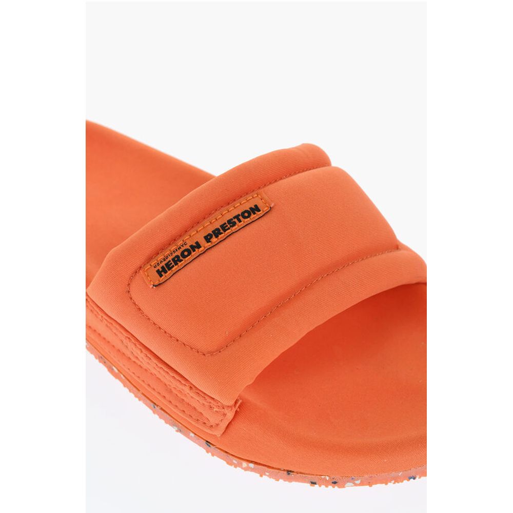 Padded Fabric Sandals with Logo