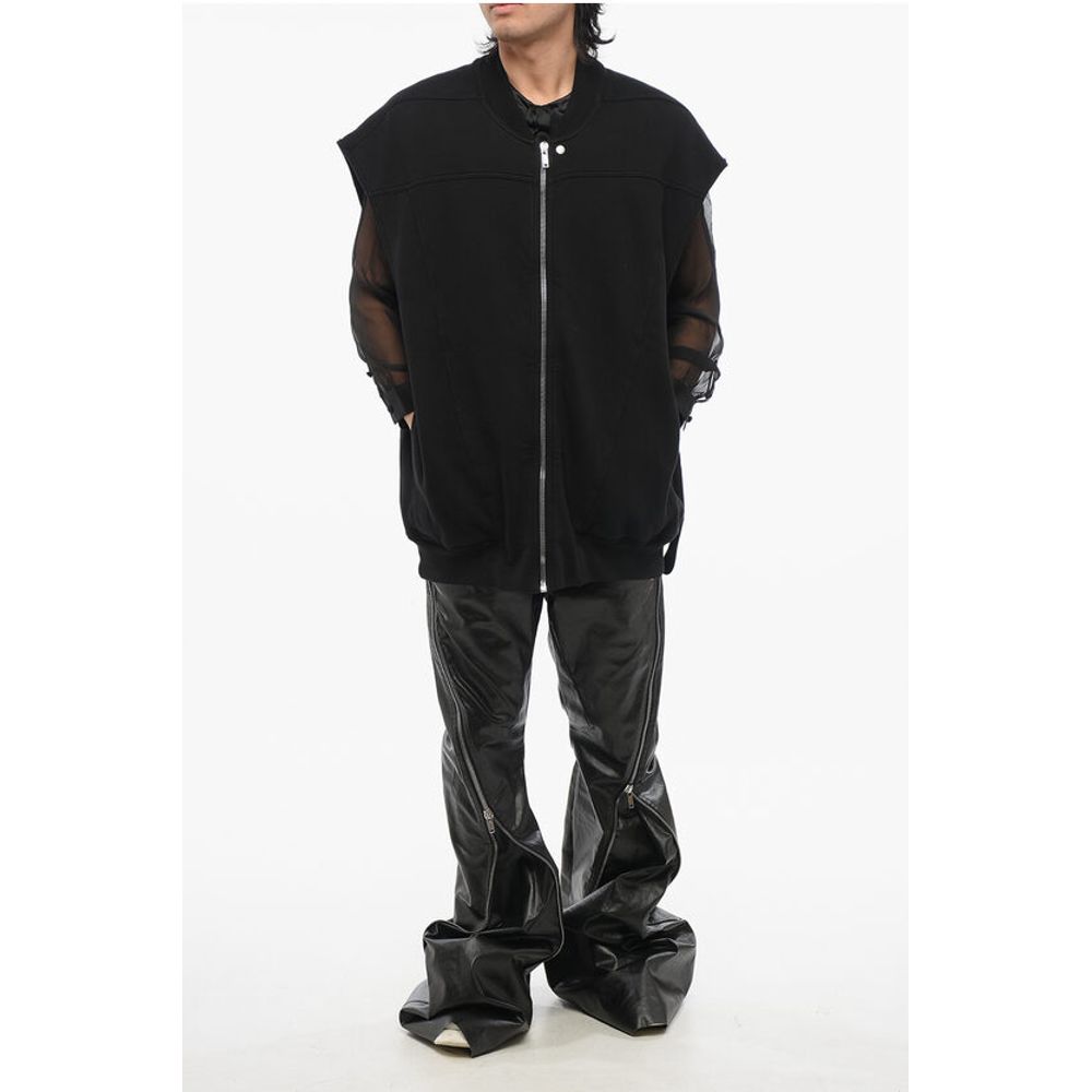DRKSHDW Zip-up Jersey Vest with Oversized Design