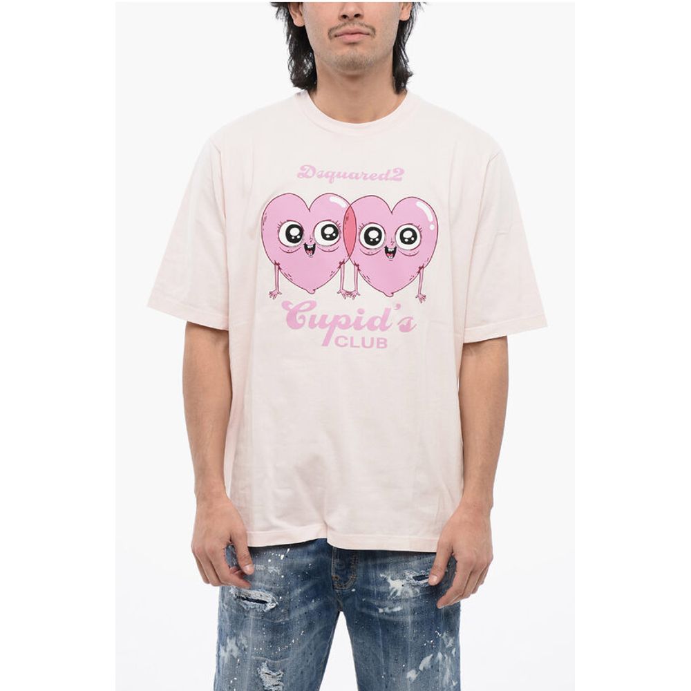 Crew Neck CUPID'S CLUB Cotton T-Shirt