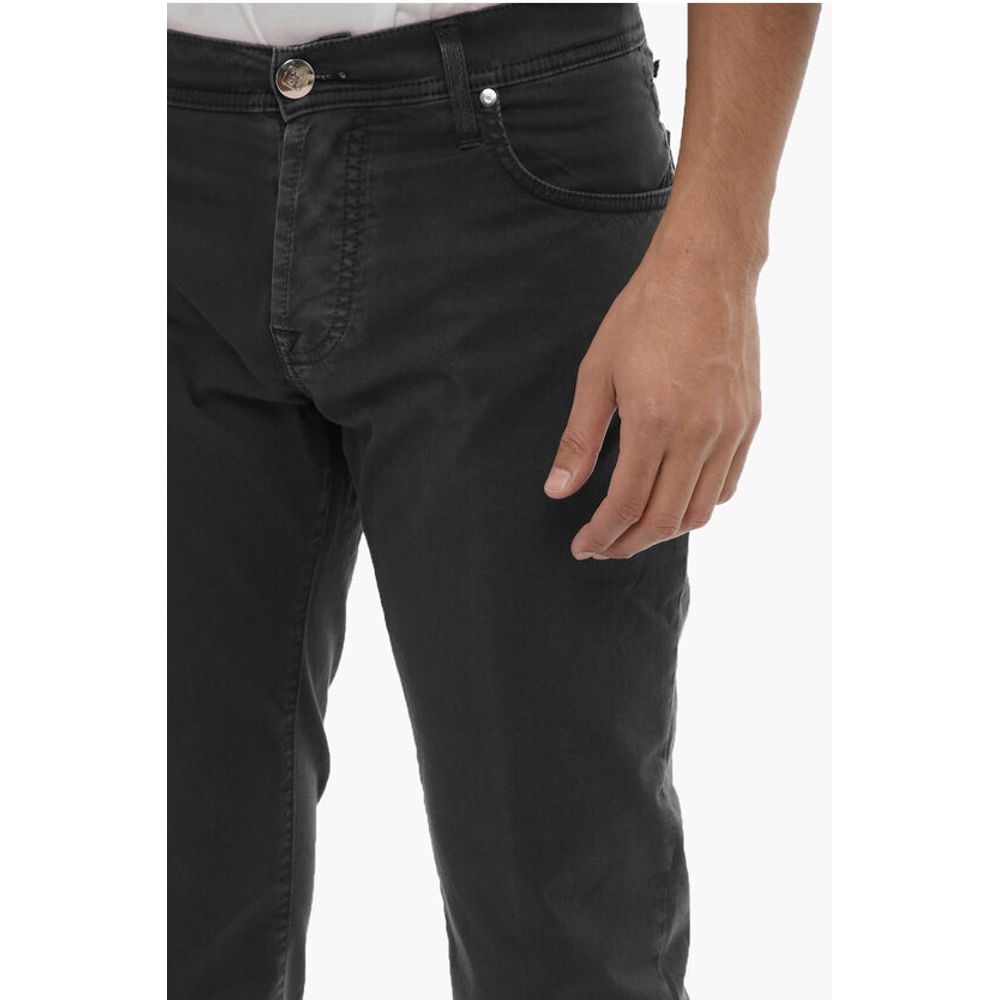 ID 5-Pocketed Stretch Cotton Pants with Belt Loops