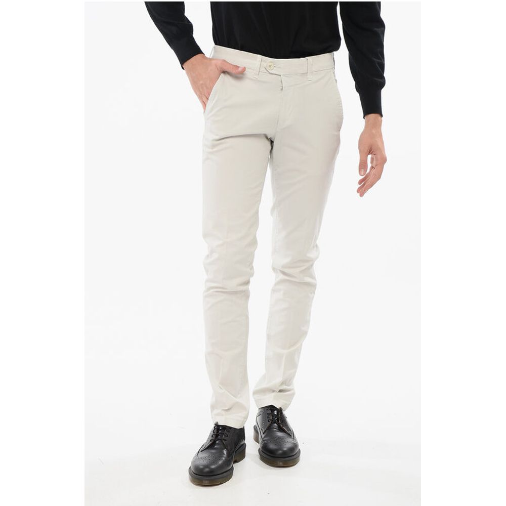 ID Stretch Cotton Chino Pants with Belt Loops