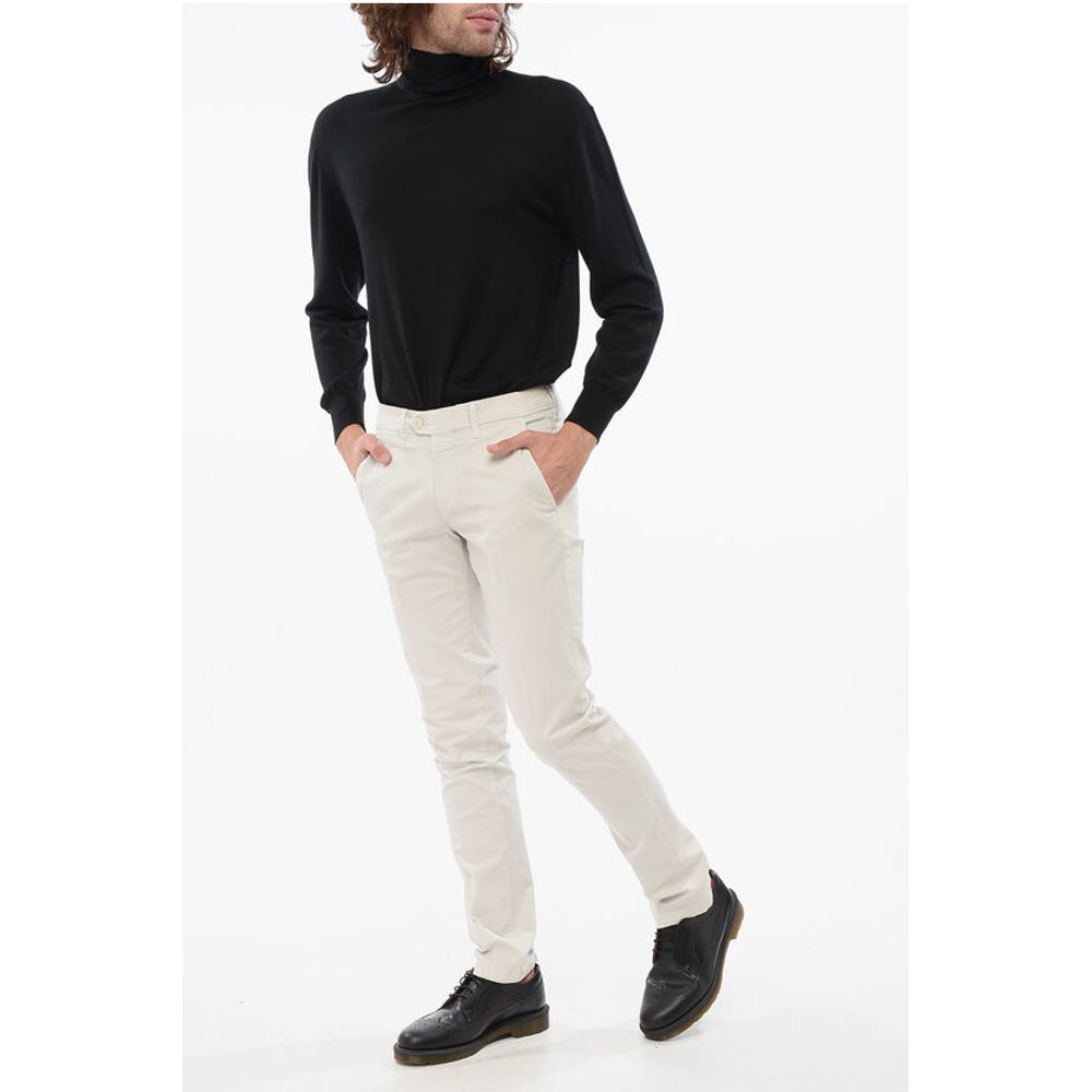 ID Stretch Cotton Chino Pants with Belt Loops