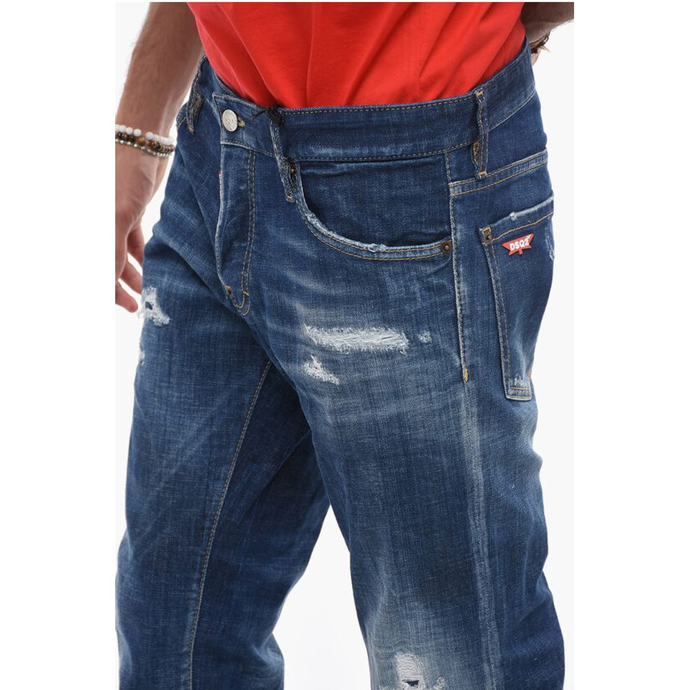 Slim Fit Denims with Distressed Detail