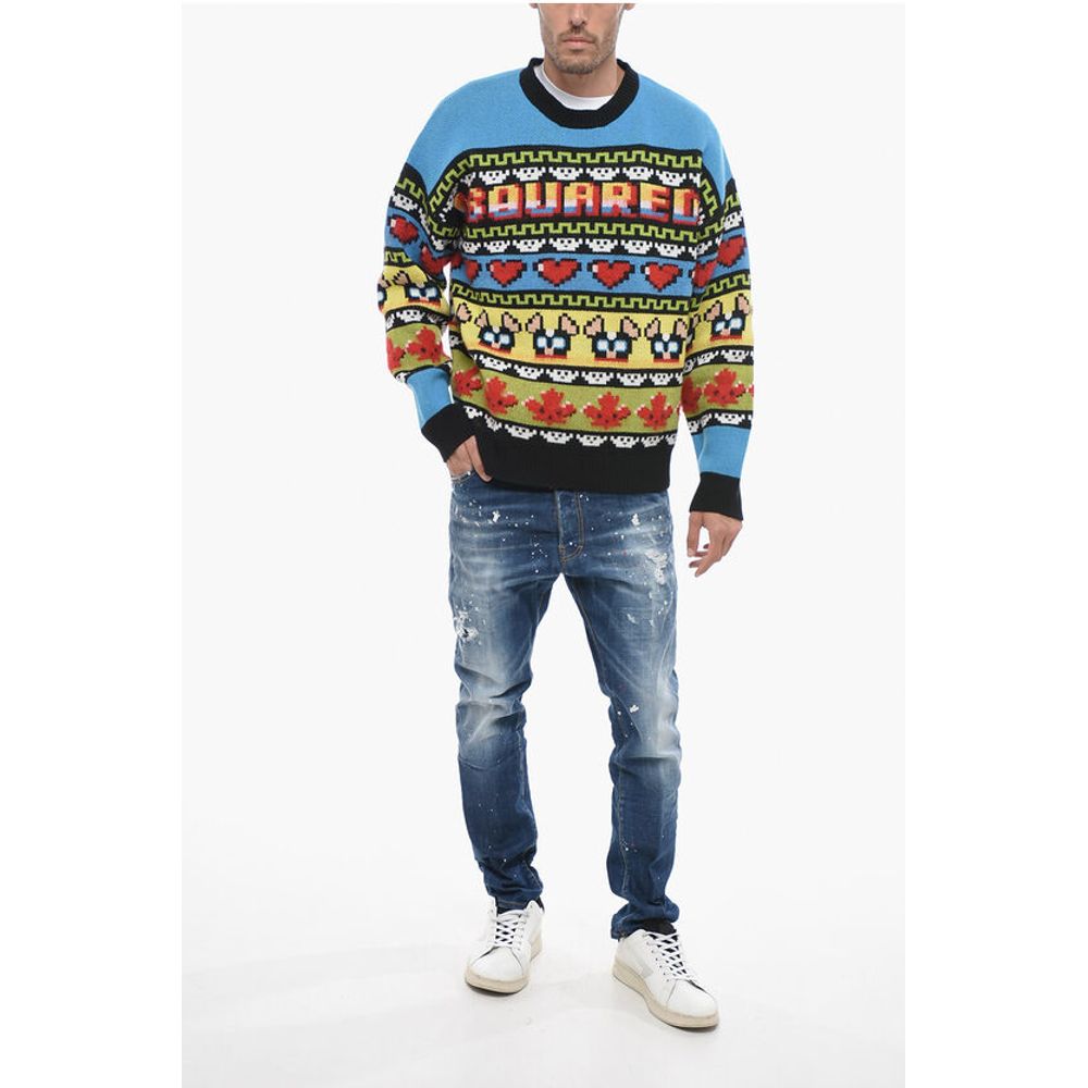 Mohair Blend CIRO Sweater with Graphic Embroidery