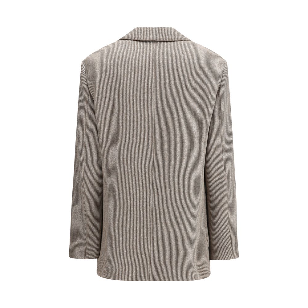 Ribbed deisgn lurex Jacket
