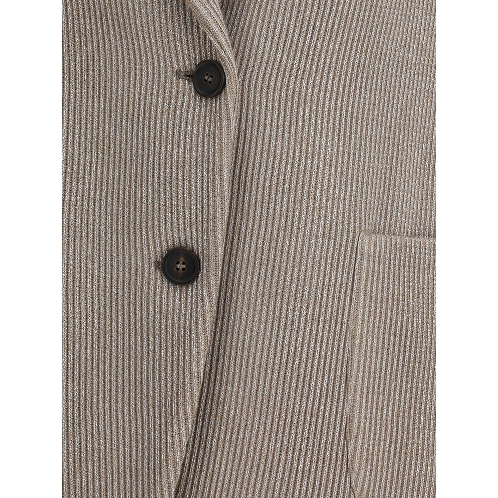 Ribbed deisgn lurex Jacket