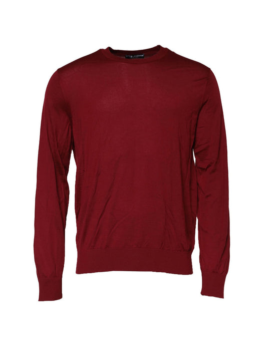 Maroon Cashmere Crew Neck Sweatshirt Sweater