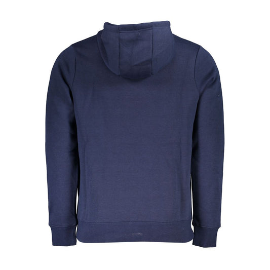Blue Cotton Men's Sweatshirt with Hood