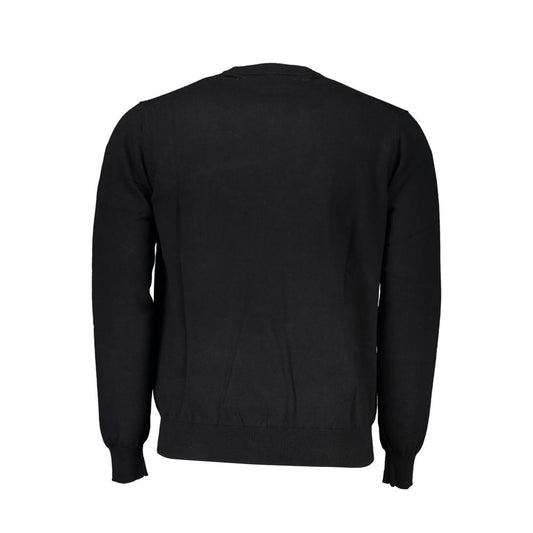 Black Cotton Men Sweater