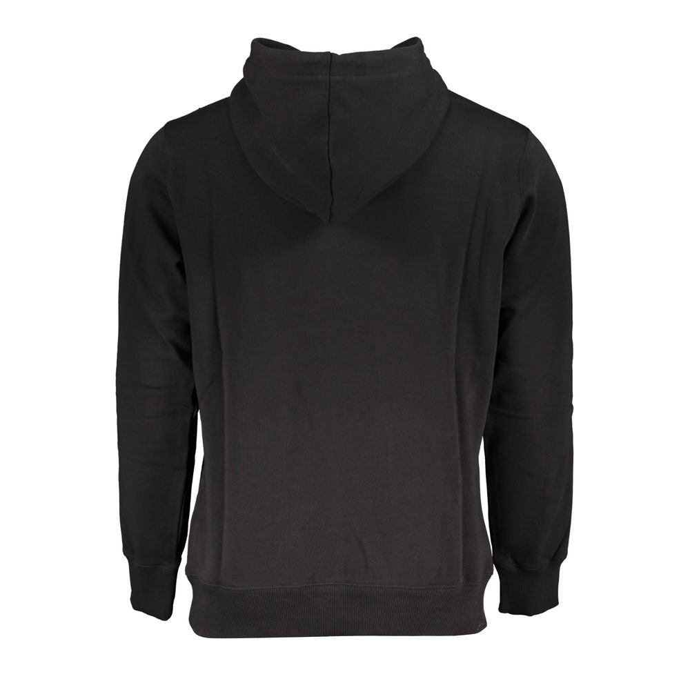 Black Cotton Men Sweatshirt