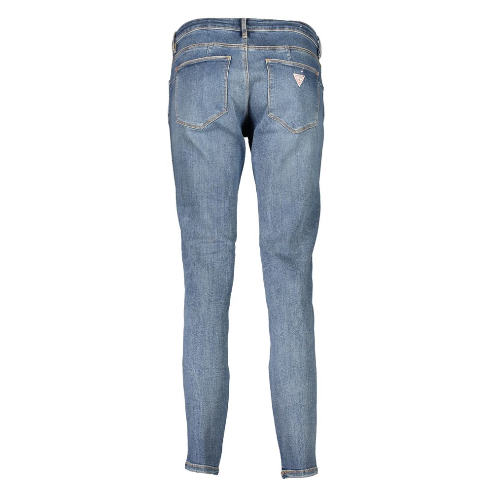 Blue Cotton Skinny Jeans