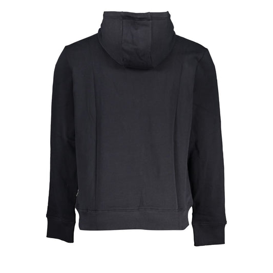 Black Cotton Men's Hoodie