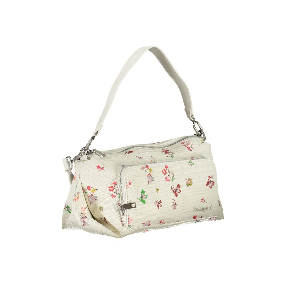 White Polyurethane Women Handbag