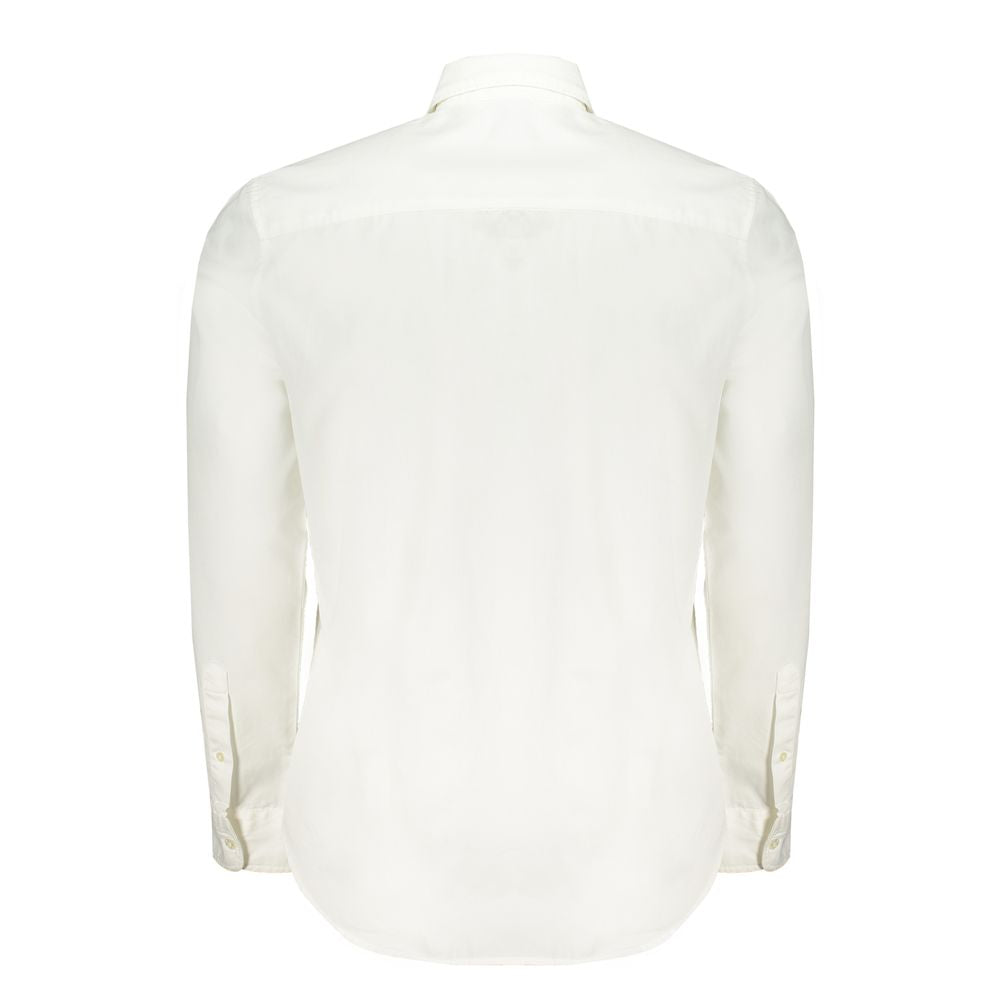 White Cotton Men Shirt