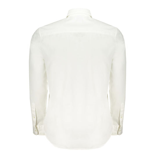 White Cotton Men Shirt
