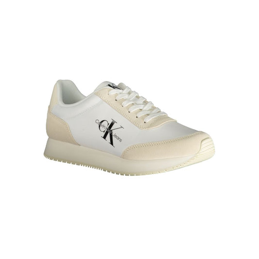 Beige Polyester Athletic Sneakers