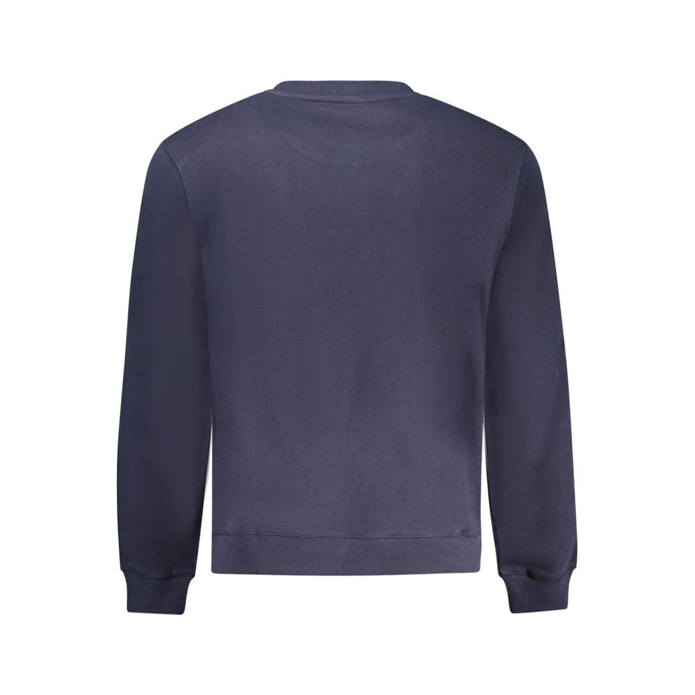 Blue Cotton Men Sweatshirt