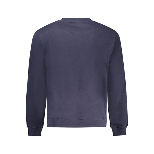 Blue Cotton Men Sweatshirt