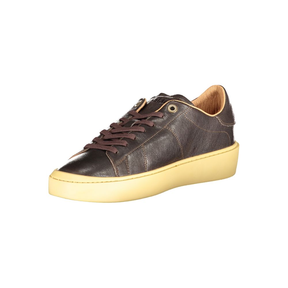 Marrone Leather Men Sneaker
