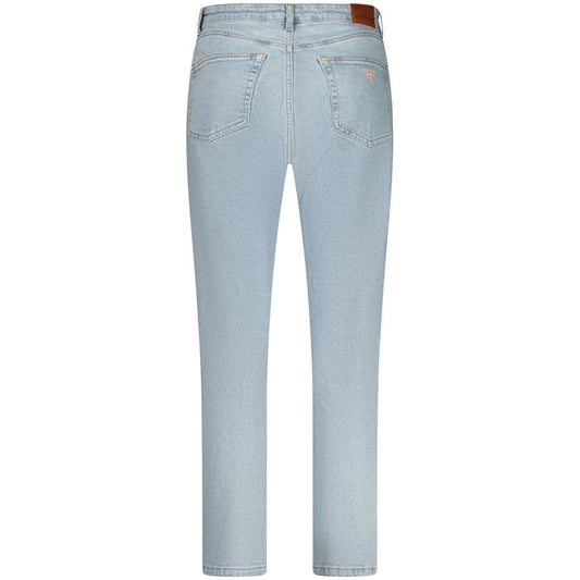 Light Blue Cotton Women Skinny Jean