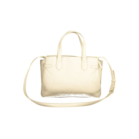 Beige Polyurethane Women's Bag