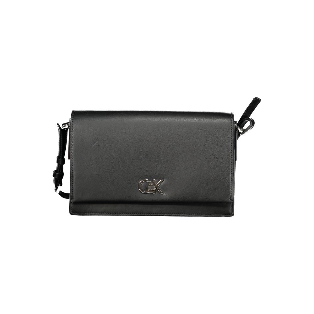 Black Polyester Women Handbag