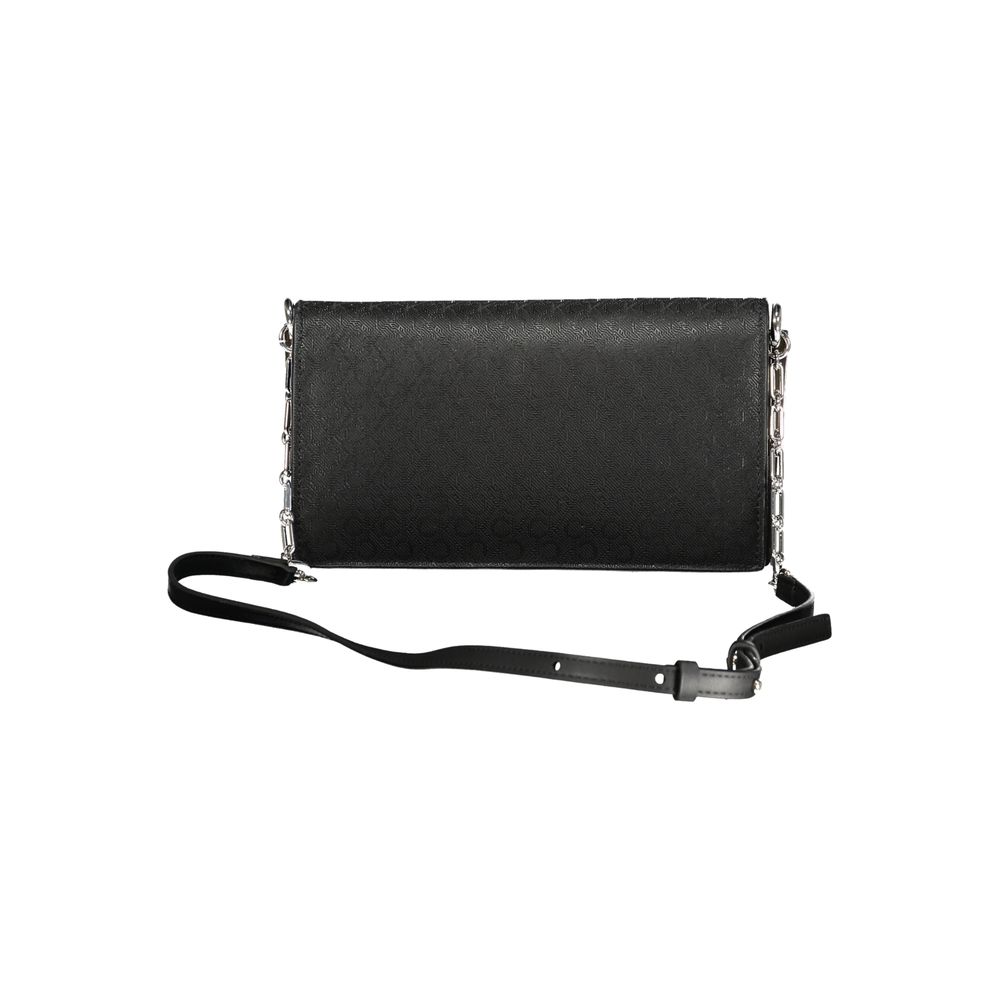 Black Polyester Women Handbag
