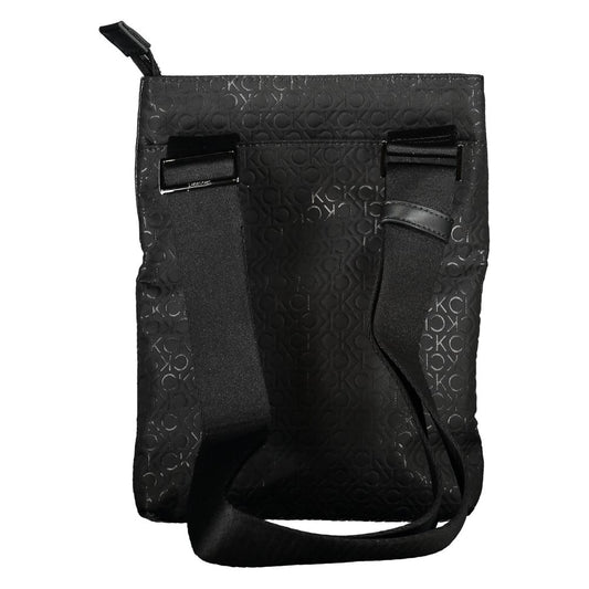 Black Polyester Men's Shoulder Bag