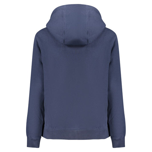 Blue Cotton Women's Hooded Sweatshirt