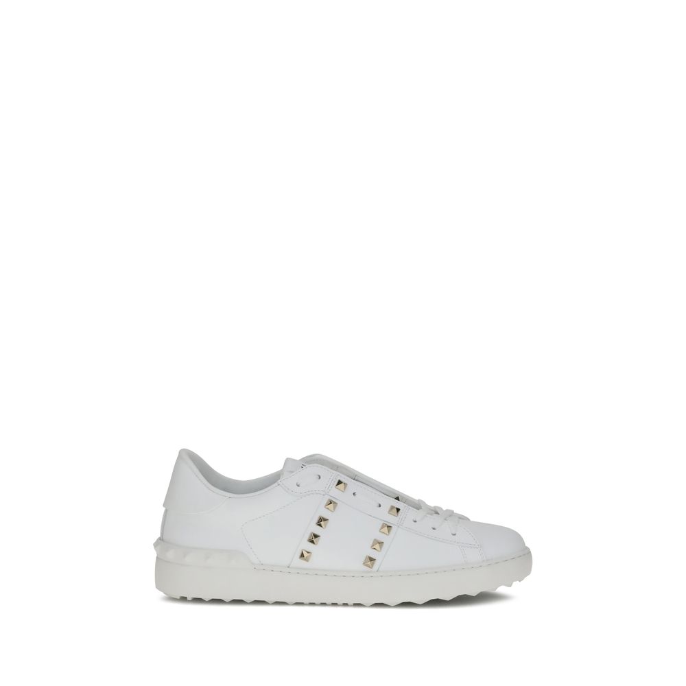 White Calf Leather Bos Taurus Low Top Sneakers