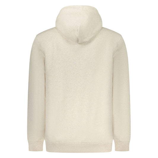 Beige Cotton Men's Sweatshirt Hoodie