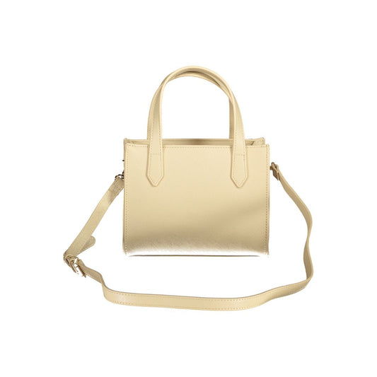 Beige Polyurethane Womens Bag