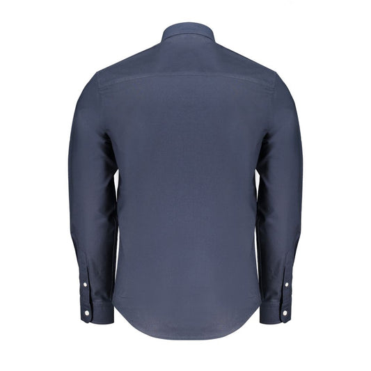 Blue Cotton Dress Shirt