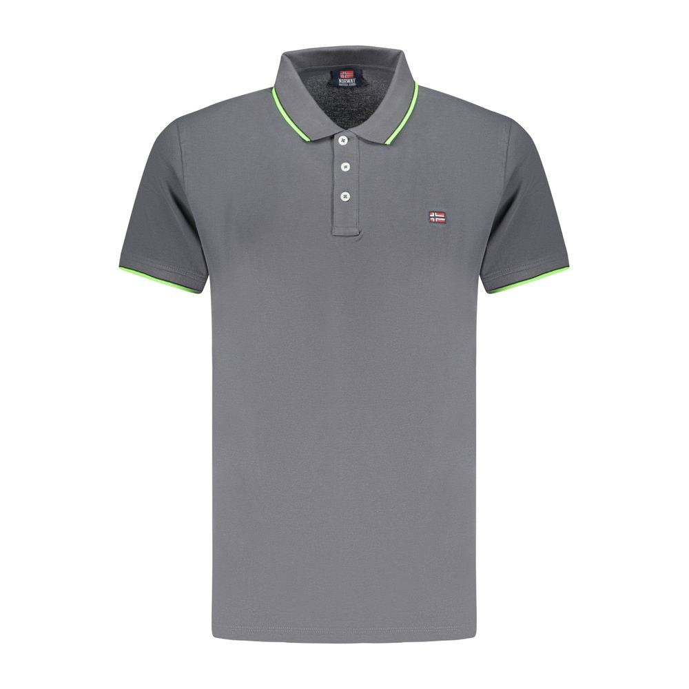 Gray Cotton Polo Shirt