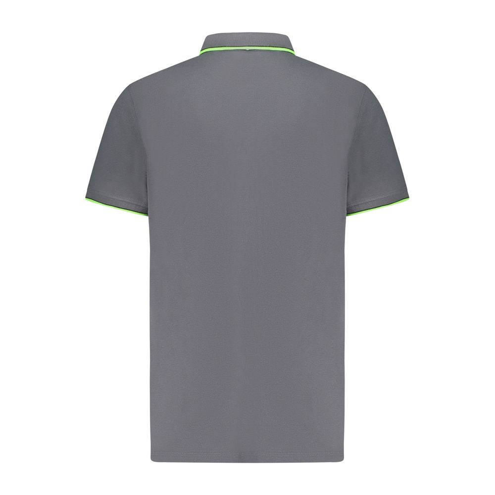 Gray Cotton Polo Shirt