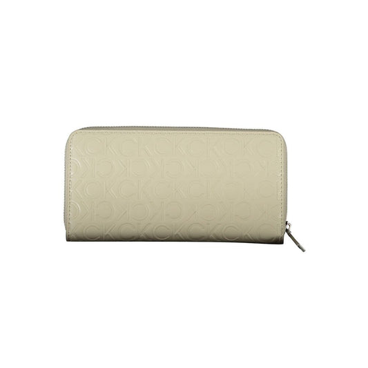 Beige Polyurethane Women Wallet