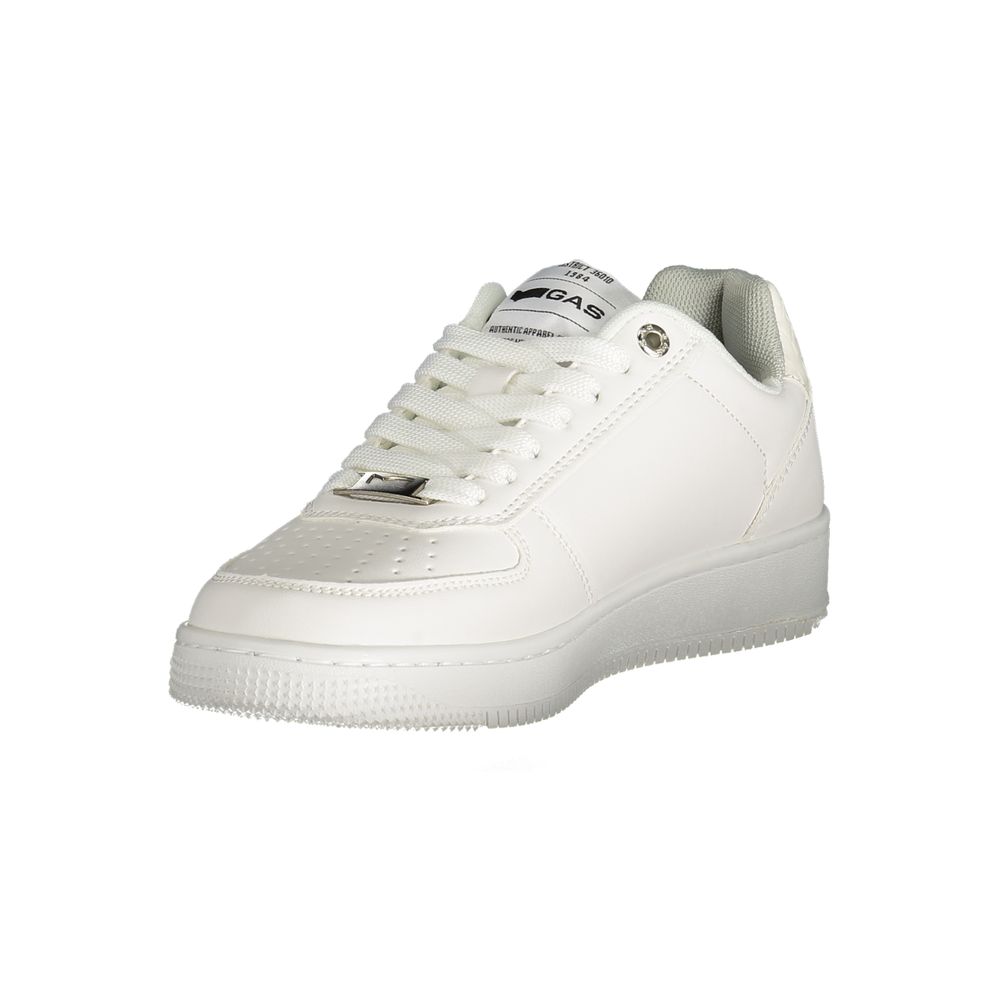 White Polyester Women Sneaker
