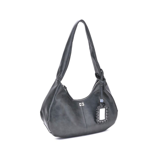 Black Lyocell Shoulder Bag