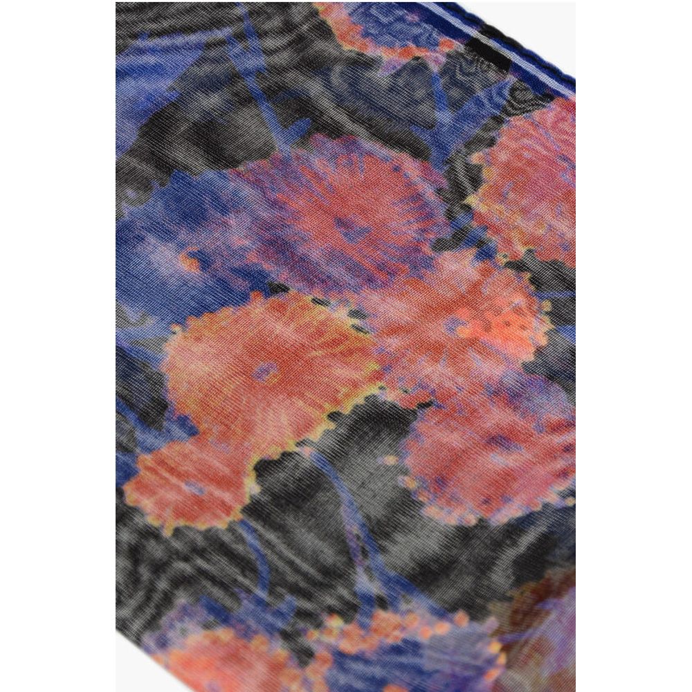 Floral Patterned Chiffon Slim Foulard