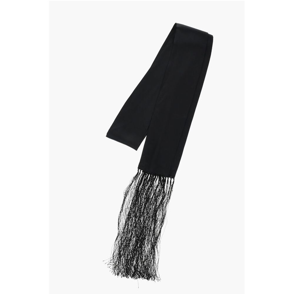 Silk Foulard with Fringes