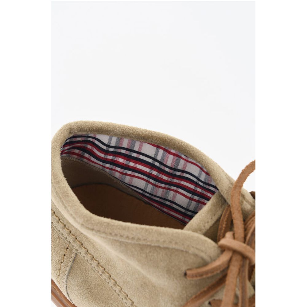 ID Suede Desert Boots with Checked Inner