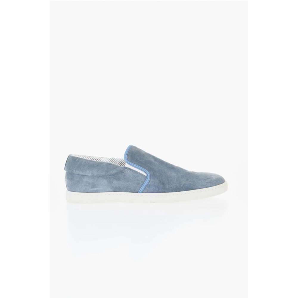 ID Suede Slip On Sneakers with Contrasting Sole
