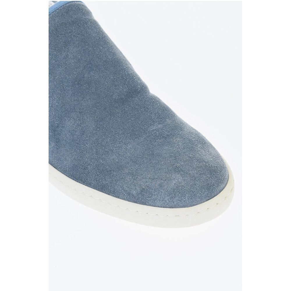 ID Suede Slip On Sneakers with Contrasting Sole