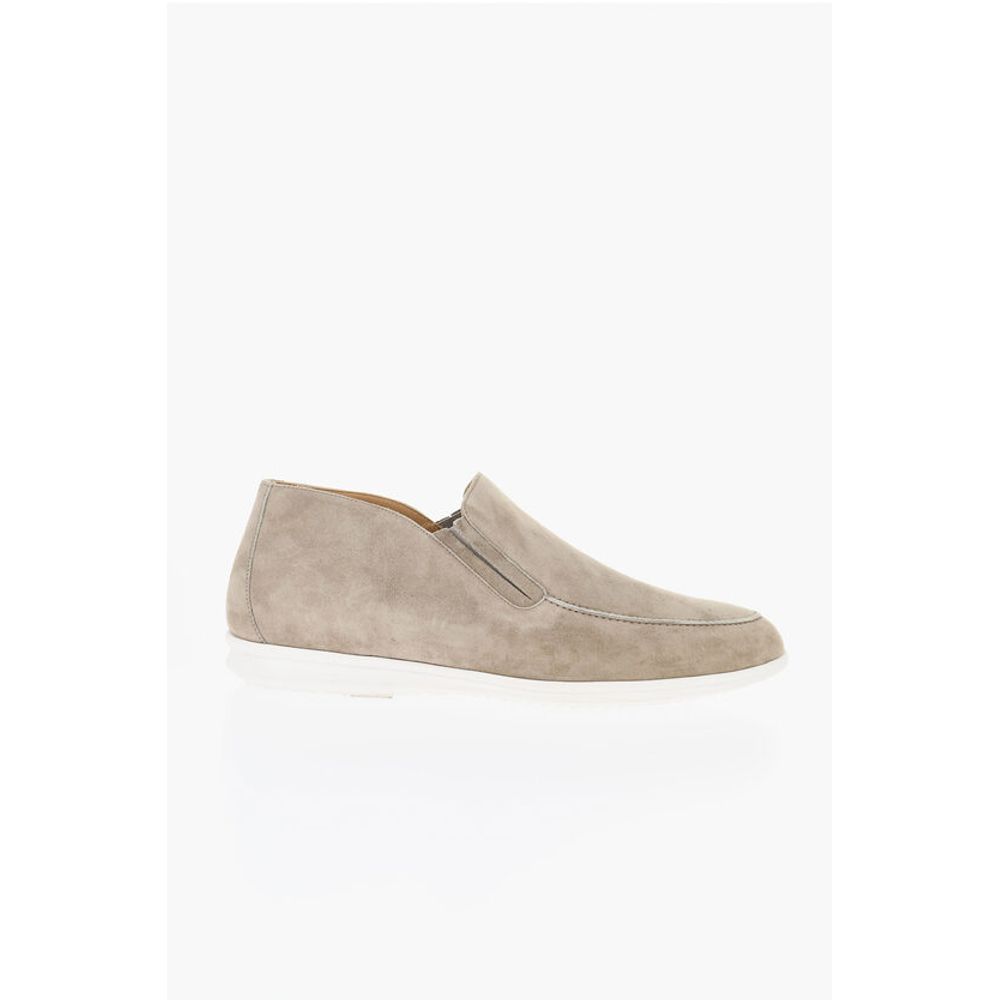 Suede Slip-On Shoes with Contrasting Sole