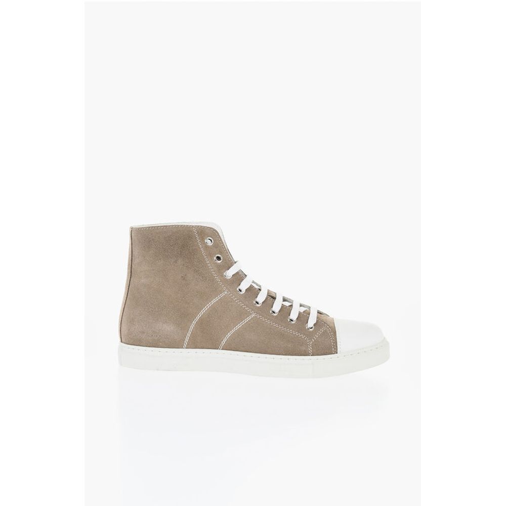 ID Suede High-Top Sneakers with Contrasting Details