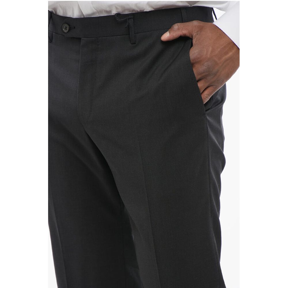 Solid Color Virgin Wool Pants