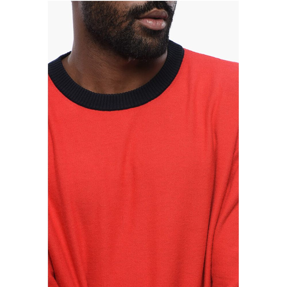 Cotton COLOR BLOCK Crewneck Sweater
