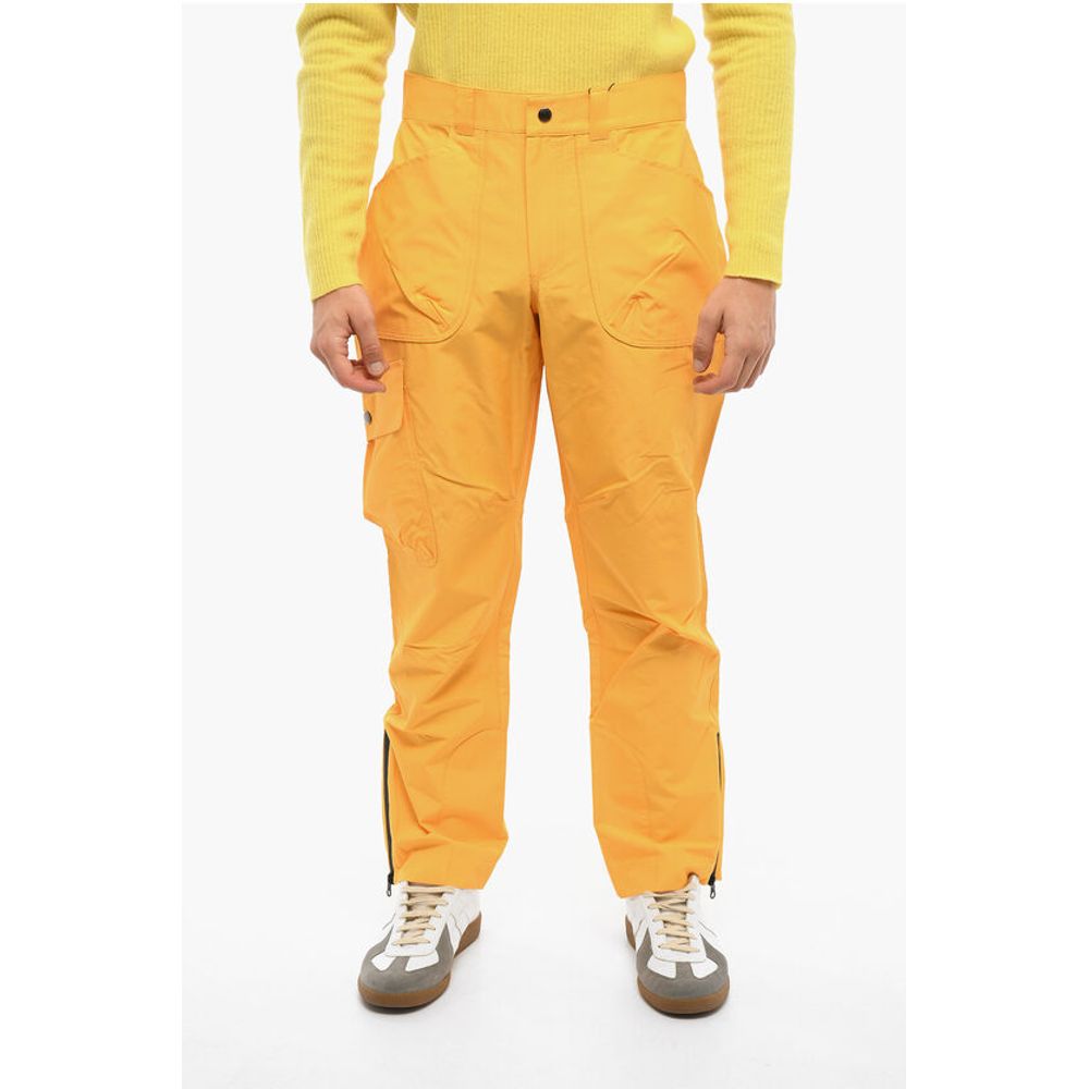 Cotton and Nylon Regular Waist Cargo Pants