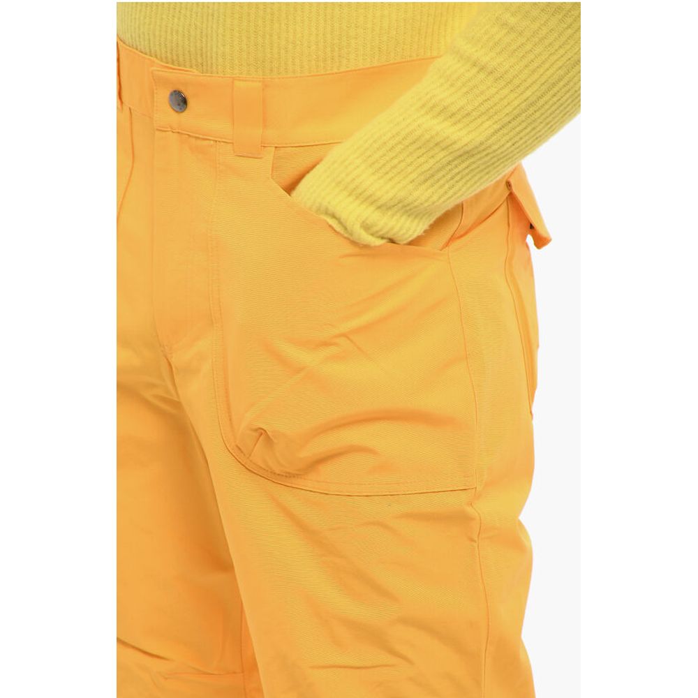 Cotton and Nylon Regular Waist Cargo Pants