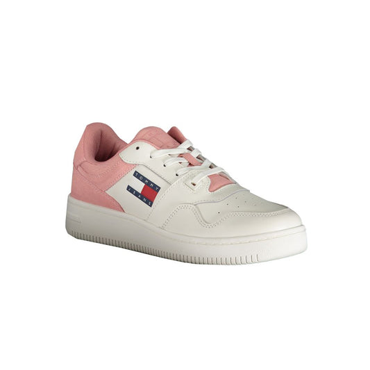 Pink Polyester Athletic Sneakers